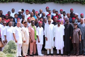 PRESIDENT BUHARI RECEIVES DELEGATION OF APC SOUTH EAST LEADERS