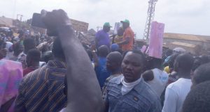 Residents during the recent protest
