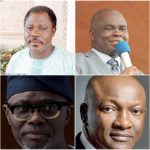 1st row (L-R): Chukwuma, Bello, Muoka, Mbaka 2nd row (L-R): Amaechi, Sanwo-Olu, Agbaje, Obi