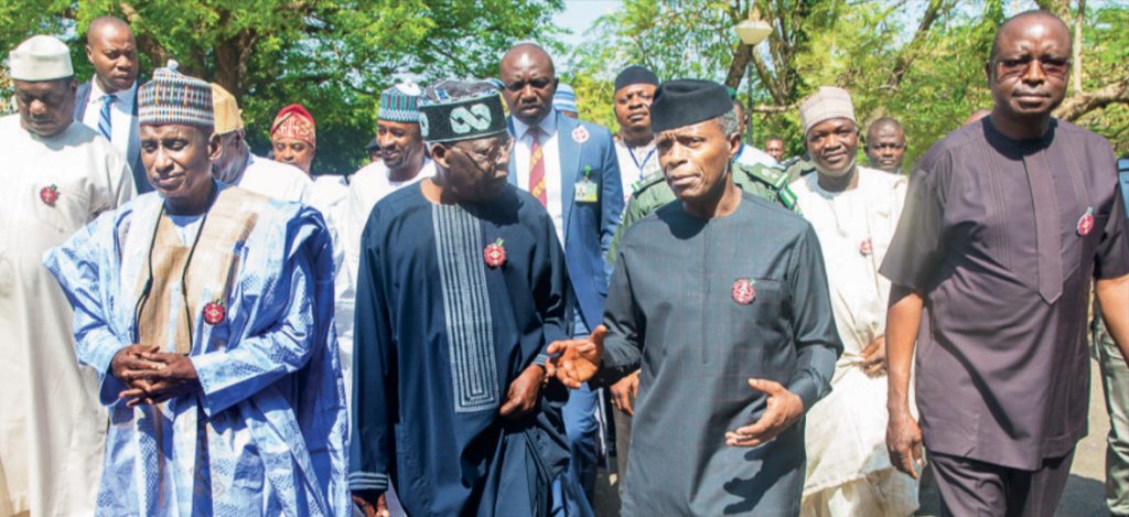 Tinubu 2nd left Osinbajo 2nd right