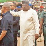 Ugwuanyi inspecting a project