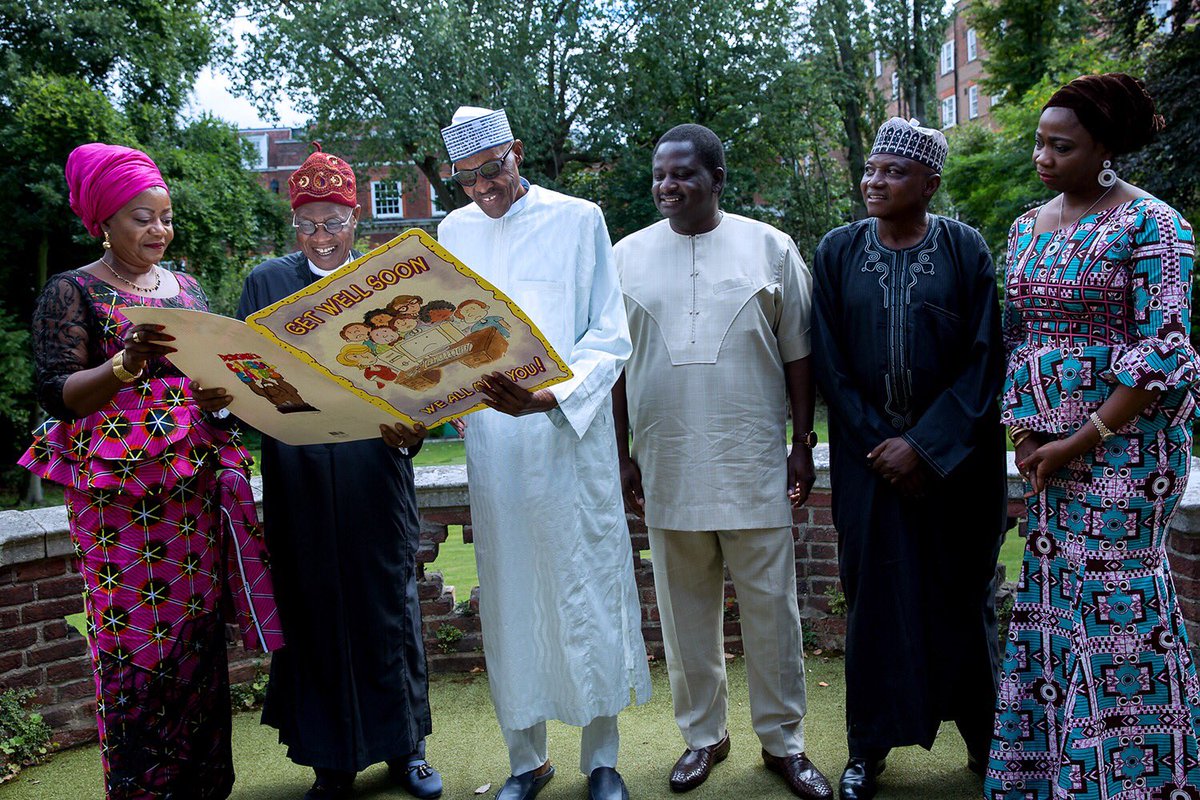 President Buhari with media aides