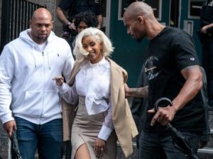 Cardi B leaves the 109th Precinct in Queens