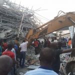 collapsed building