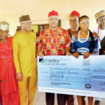 presentation of cheque to one of the student