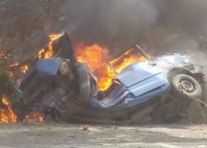 1 dead, two hospitalised in Edo road crash fire
