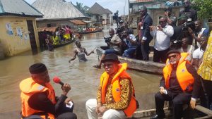VP Osinbajo, Anambra Gov Obiano and Labour Minister Ngige visit flood area in Anambra