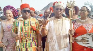 Chief Okonkwo, wife with Igwe Onyido and wife