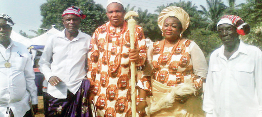 Eze Okoli, his Lolo and some members of the ruling council