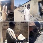 Maikudi in the ruins of his burned out property