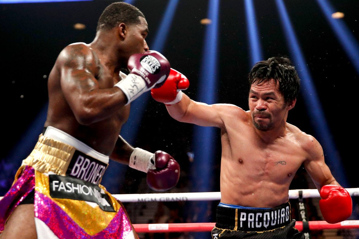 Broner (l), Pacquiao (r)