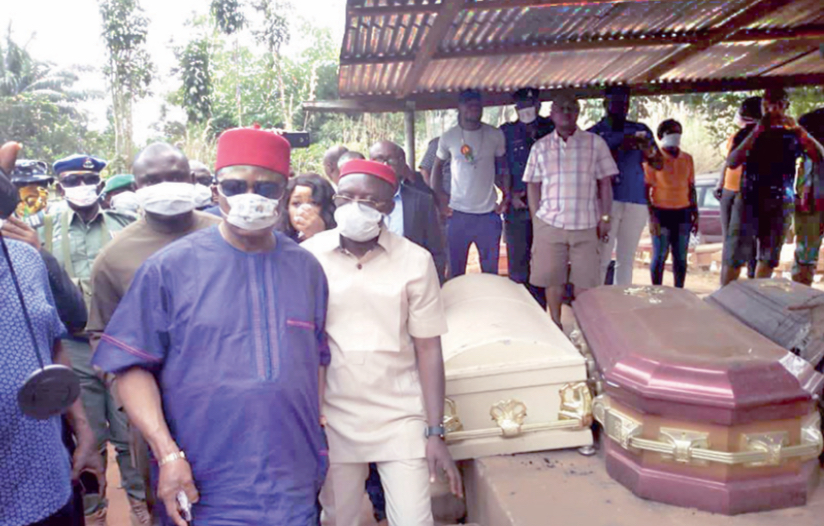 Obiano at the scene of incident