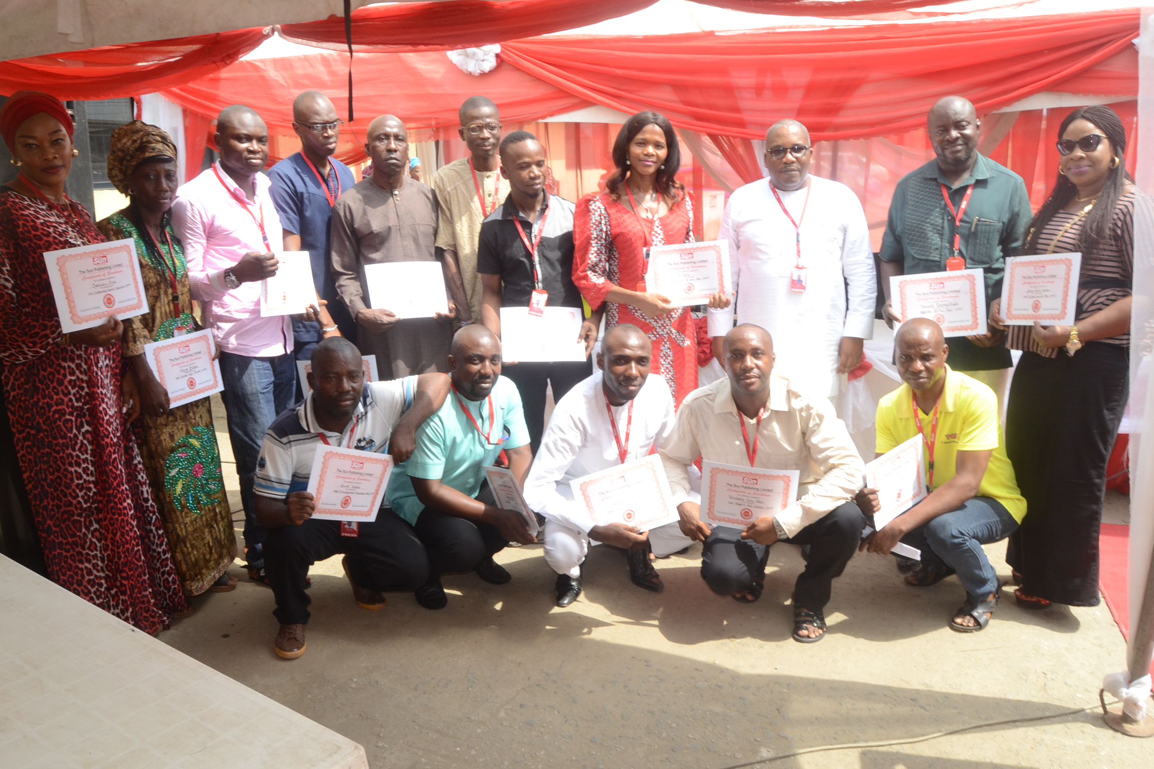 Osagie 3rd from right with the awardees