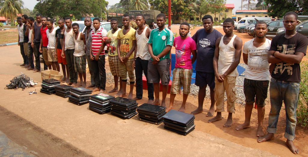 Suspected fraudsters recently arrested by security operatives