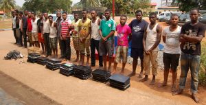 Suspected fraudsters recently arrested by security operatives