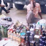 Suspected producers of fake alcoholic drinks in Lagos and their merchandise
