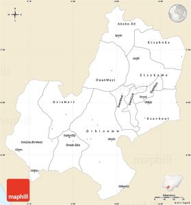 Classic style simple map of Edo, single color outside.