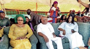 Kalu (m) with wife and Enugu State Deputy Governor, Cecilia Ezeilo (l)