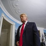 U.S. President Donald Trump leaves after delivering a statement on the government shutdown in the Diplomatic Reception Room of the White House in Washington, D.C., U.S., on Saturday, Jan. 19, 2019. Trump put forward a proposal that includes both $5.7 billion in funds for the border wall and relief for so-called Dreamers as he is seeking to reopen negotiations with the Democrats in the midst of the longest shutdown in U.S. history. Photographer: Alex Edelman/Bloomberg via Getty Images