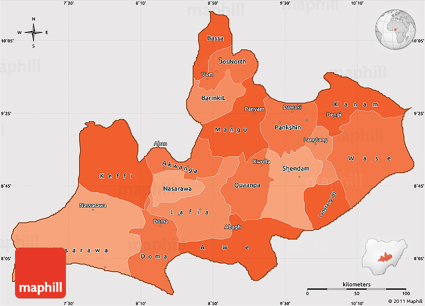 Plateau state map