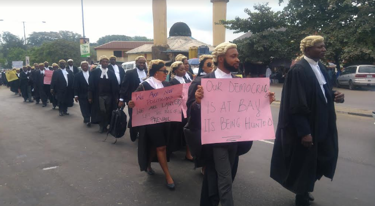 Lawyers protest