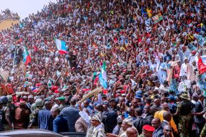 Buhari at the Jalingo rally