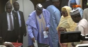 Buhari about to vote after accreditation