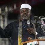 Presidential aspirant Okorocha speaks as he presents his manifesto at All Progressives Congress party convention in Lagos