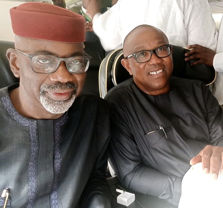 Imoke (l), PDP VP candidate Peter Obi (r)