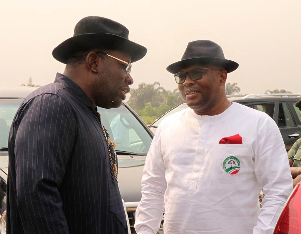 Governor Henry Seriake Dickson (l), Daniel Iworiso-Markson (r)