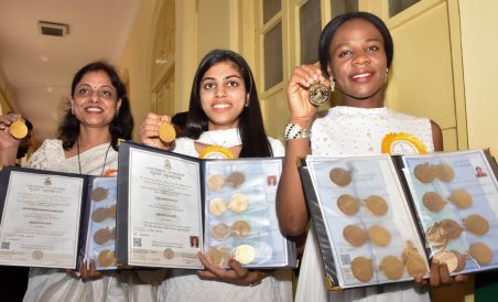 A Nigerian lady of Igbo extraction breaks 100 year record at Indian university