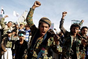 Yemenis rally in Sanaa to mark anniversary of war