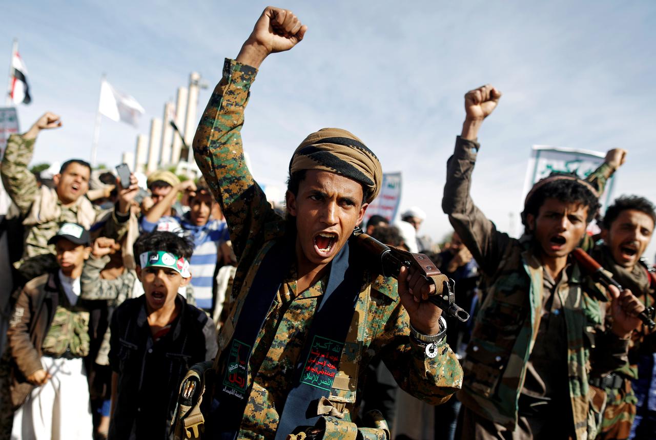 Yemenis rally in Sanaa to mark anniversary of war