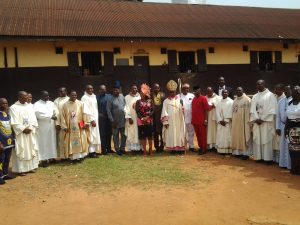 Archbishop Okeke, odili, Ibuzo, Nwakaeze and preists after the holy mass inside Onitsha prisons