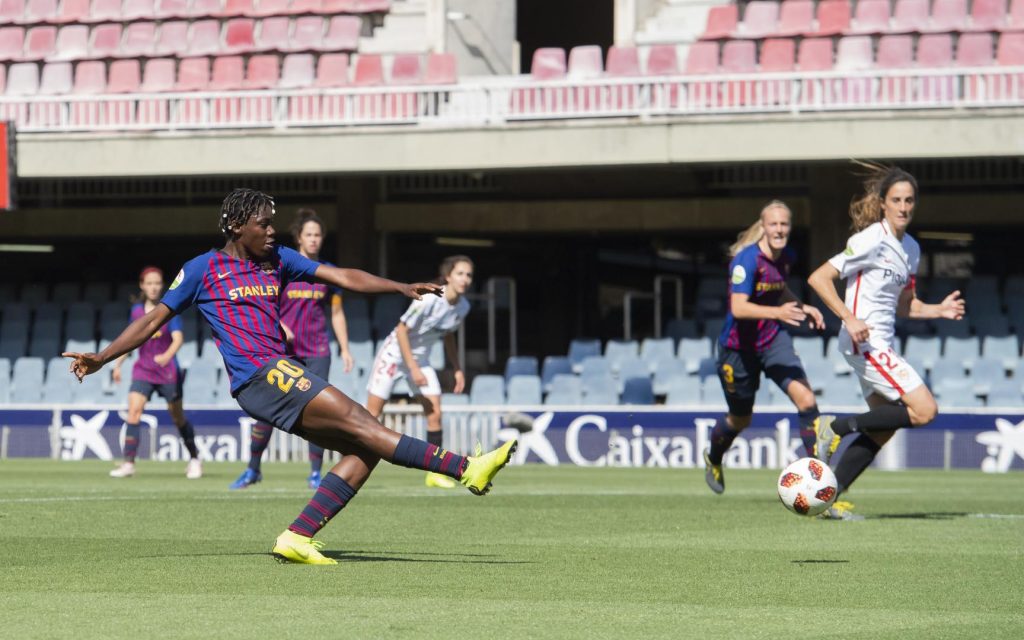 Oshoala in action as Barca