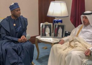 Saraki-sitting-with-Qatari-PM