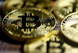 Bitcoins are seen in this illustration picture