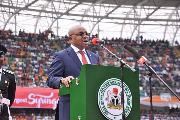 Gov.-Udom-Emmanue-delivering-his-second-term-inaugural-speech-e1559203720564