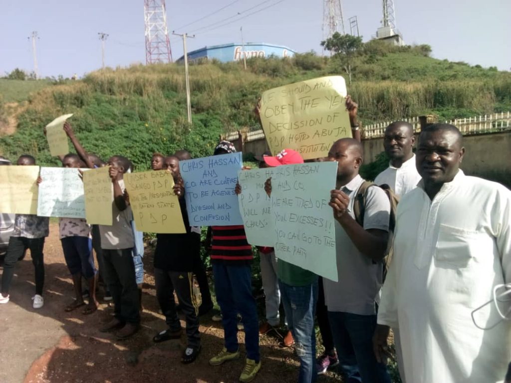 Plateau PDP youths protest in Jos, seek reinstatement of party chairman