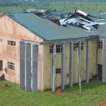 Library of Alex Ekwueme Federal University Ndufu-Alike, Ikwo damaged by windstorm in Ebonyi. PHOTO. OBINNA ODOGWU