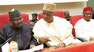 Senate-Leader-Ahmad-Lawan-left-Senate-President-Abubakar-Bukola-Saraki-and-Chairman-Senate-Committee-on-Customs-Excise-and-Tariffs-Hope-Uzodinma-1024×570