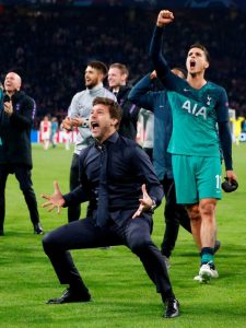 Spurs celebrating