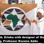 Amb. Erieka with designer of the flag,Professor Kwame Addo