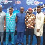 Bright Chimezie, judges and the previous Hi-Life Kings during the unveiling in Onitsha