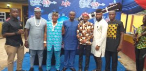 Bright Chimezie, judges and the previous Hi-Life Kings during the unveiling in Onitsha