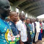 Elected executive members of Onitsha Bridgehead market while taking oath of office