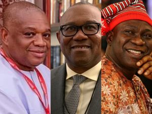 (Left to Right): Orji Uzor-Kalu, Peter Obi, Ike Ekweremadu