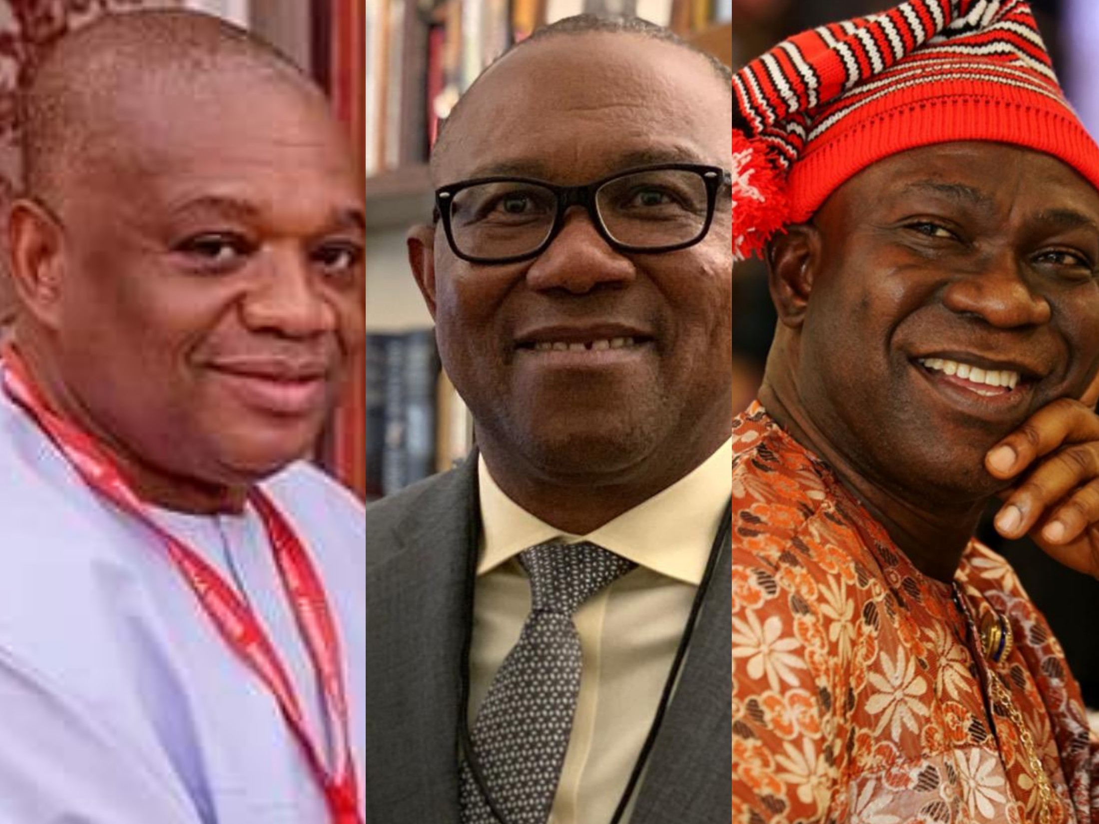 (Left to Right): Orji Uzor-Kalu, Peter Obi, Ike Ekweremadu