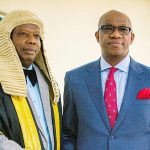 Rt. Hon. Olakunle Oluomo (l), Governor Dapo Abiodun (r)