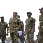 Chief of Air Staff, Air Marshall Abubakar (centre)